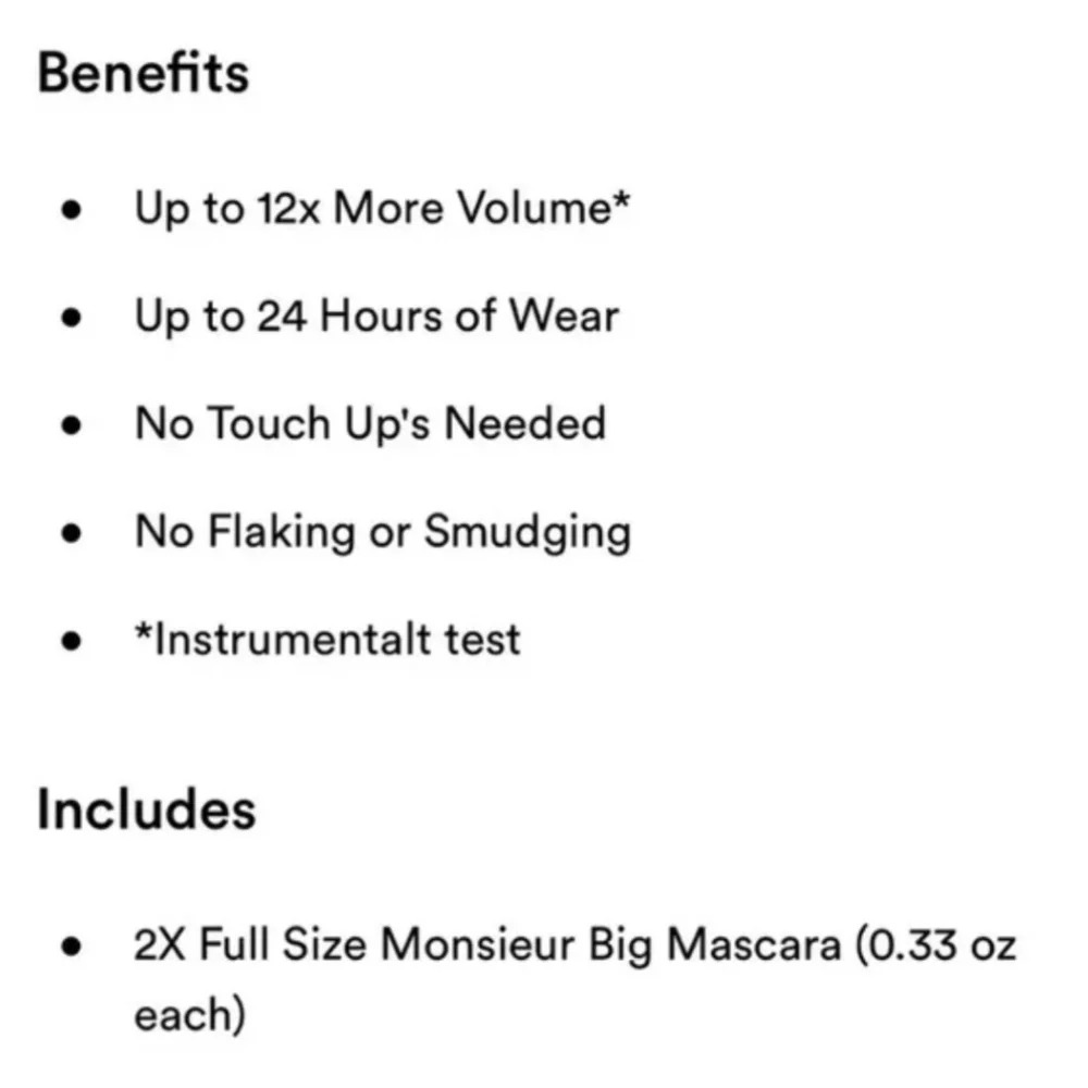 Lancome Monsieur Big Mascara Black FULL SIZE x2 Bundle NEW